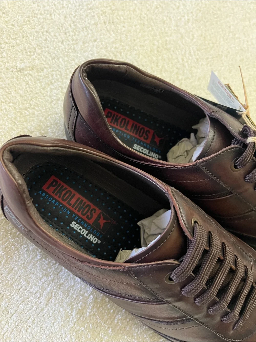 Pikolinos Men’s Leather Sneakers Brown EU 44 US 10-10.5 NWT